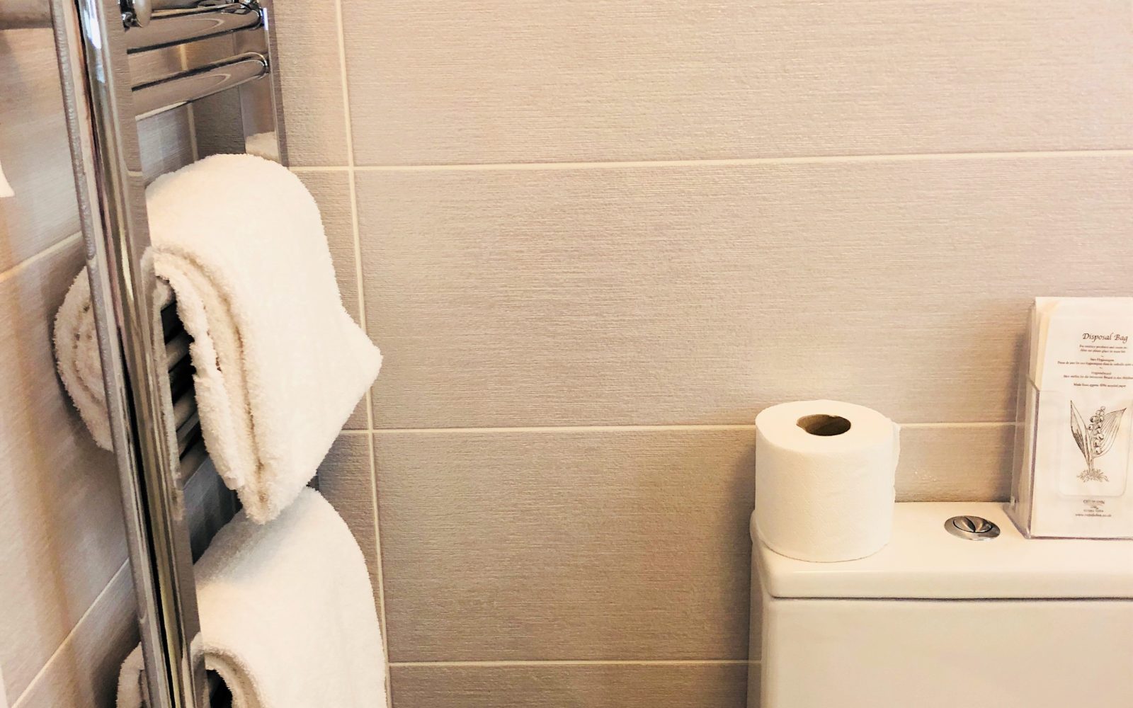 Heated towel rail and fresh towels