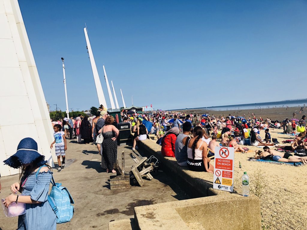 Summer on Southend beach