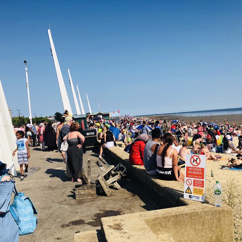 Summer on Southend beach
