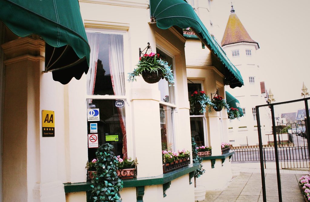 The hotel entrance with AA 4-star sign