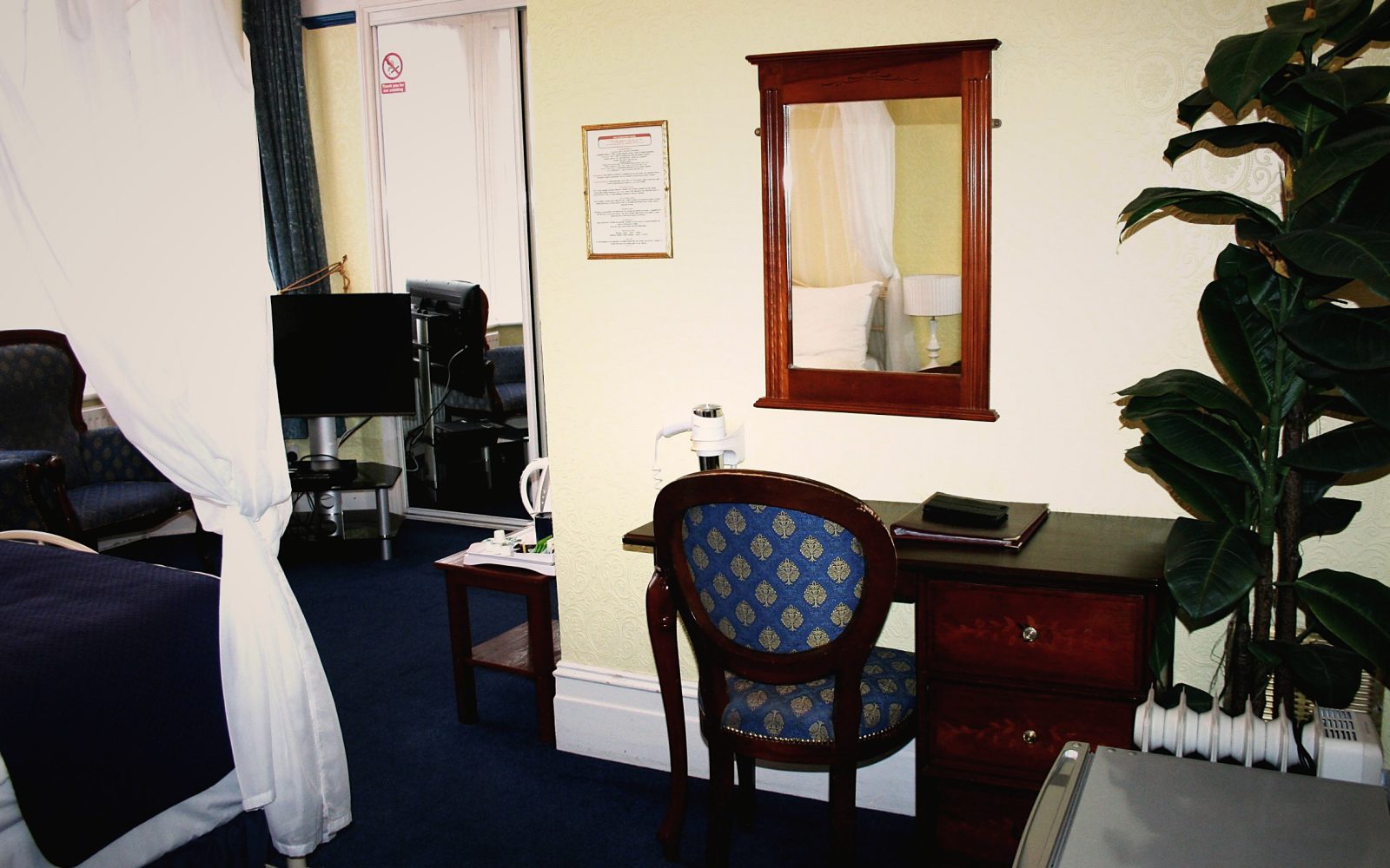 Bedroom writing desk and armchair